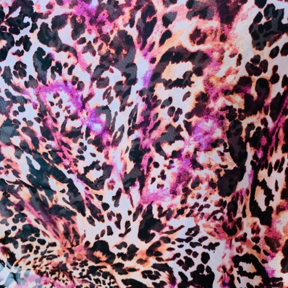 Torrid Leopard Kaftan Womens 3-4X NEW Purple Black Resort Cruise Vacation Flowy - Picture 7 of 10